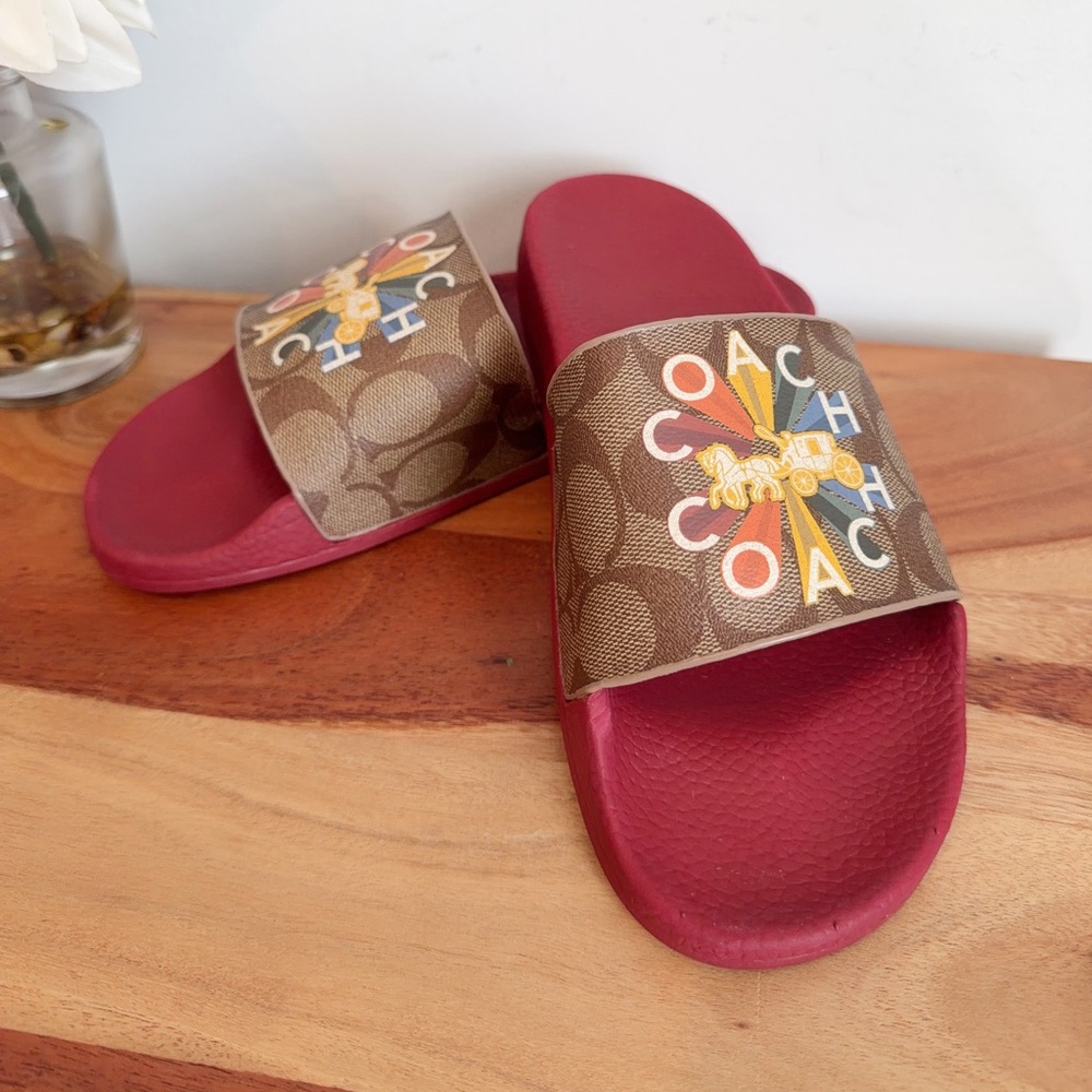 NWT Coach Uli Sport Slide With Floral Print size US7 - Picture 7 of 8